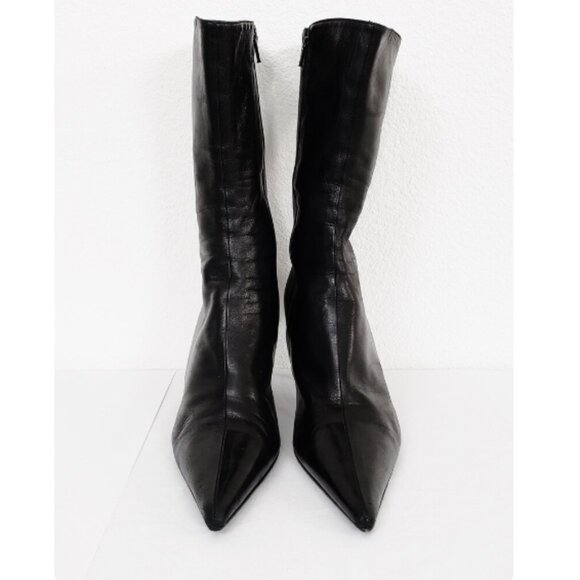 Vintage Genuine Leather Stiletto Boots from Barney's New York - Picture 2 of 7